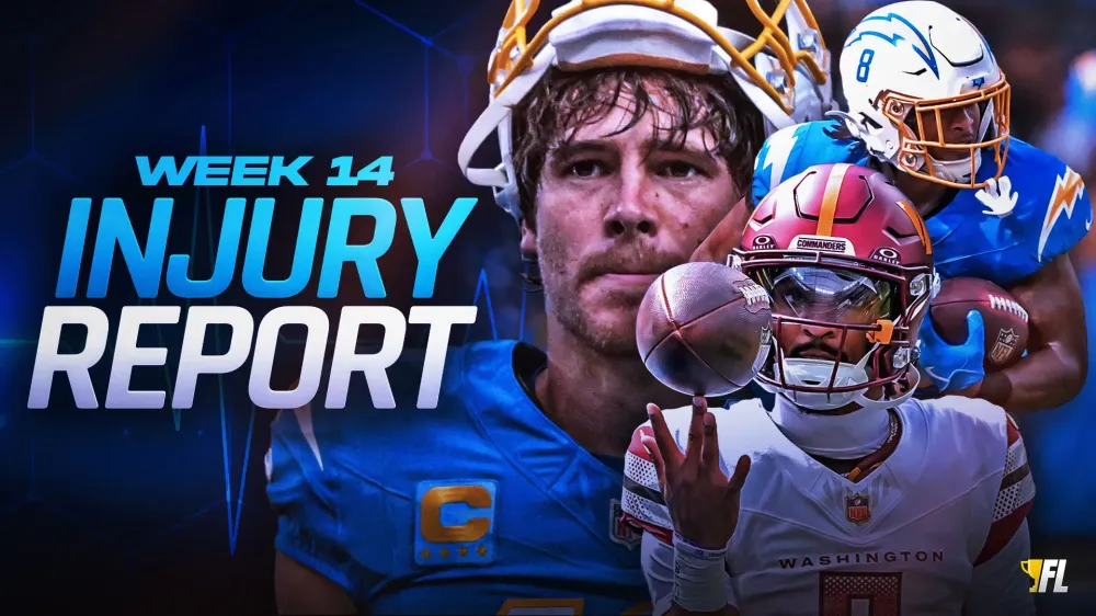 Week 14 Fantasy Football Injury Report: Will Justin Herbert and Jayden Daniels Play?