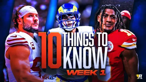10 Things to Know For Week 1: A Must-Add DST, Four Rookies to Stash, and More