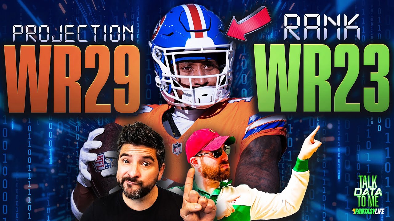 10 Biggest Rankings vs. Projections Discrepancies for Week 1 Fantasy | Talk Data to Me